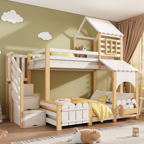 Single over double bunk - single,