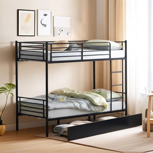Metal bunk bed twin - bunk, over